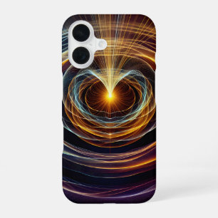 Funda Para iPhone 16 Ondas de luz de energía giratoria
