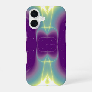 FUNDA PARA iPhone 16 ONDAS DE LUZ VERDE TIL TURQUESA