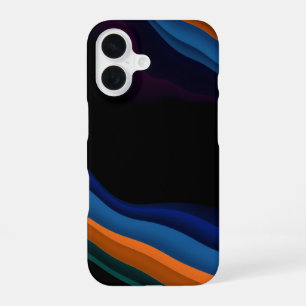 Funda Para iPhone 16 Ondas Onduladas: Un Abstracto Minimalista