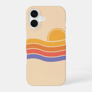 Funda Para iPhone 16 Ondas Retro Sunset