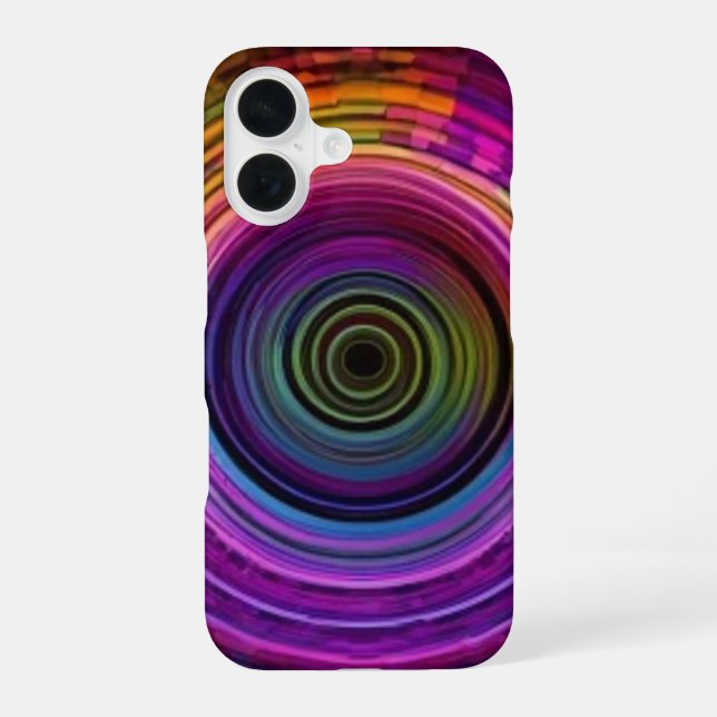 Funda Para iPhone 16 Ondulaciones de arcoíris (Reverso )