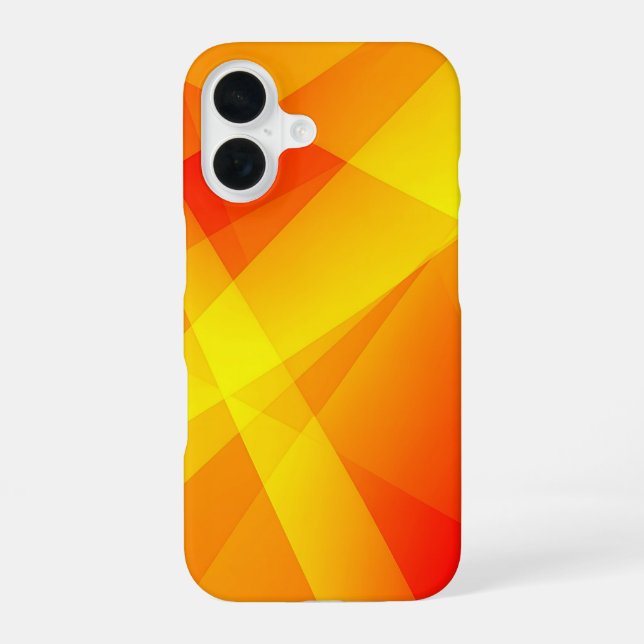 Funda Para iPhone 16 Orange Yellow Geometric Abstract (Reverso )