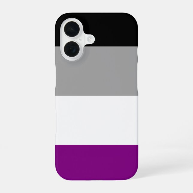 Funda Para iPhone 16 Orgullo asexual (Reverso )