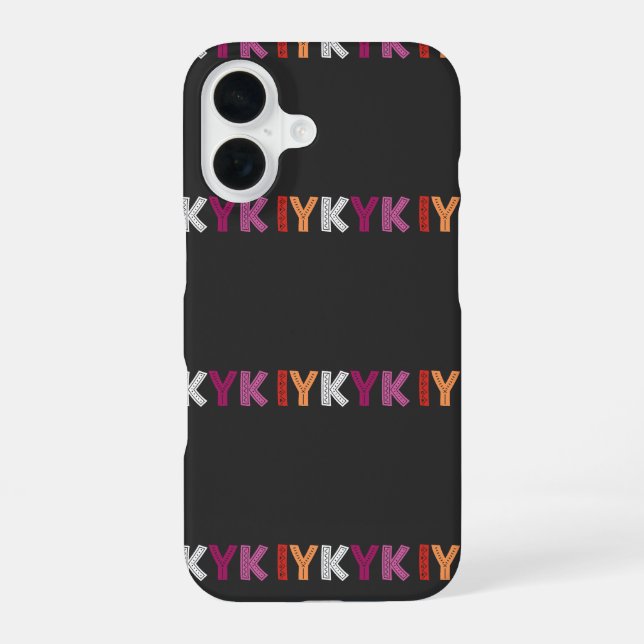 Funda Para iPhone 16 Orgullo lésbico IYKYK  (Reverso )