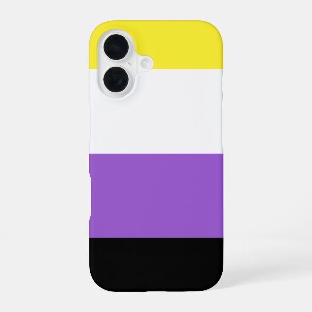 Funda Para iPhone 16 Orgullo no binario (Reverso )