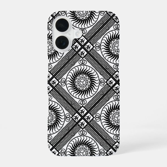 Funda Para iPhone 16 ornamento celta diagonal (Reverso )