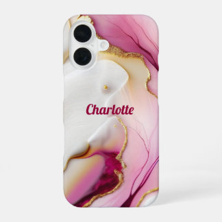 Funda Para iPhone 16 Oro rosa de Fuchsia