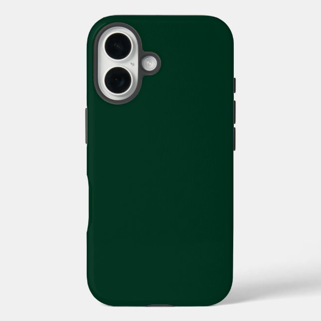 Funda para iPhone 16 oscuro verde duro (Reverso )