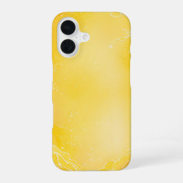 Funda Para iPhone 16 Painted Watercolor Yellow Light Frame Phone Case