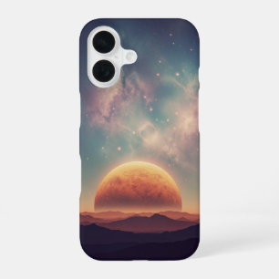 Funda Para iPhone 16 Paisaje cósmico vintage