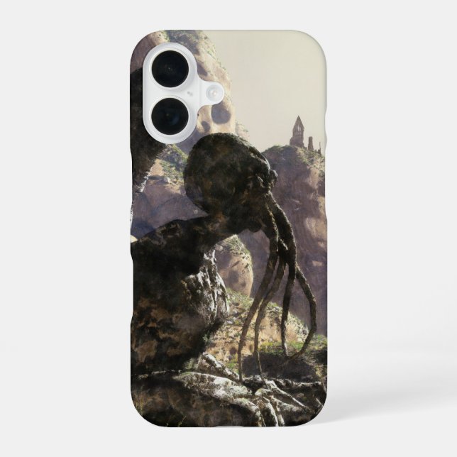 Funda Para iPhone 16 paisaje de fantasía (Reverso )