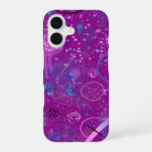 Funda Para iPhone 16 Paisaje de sueños abstracto púrpura