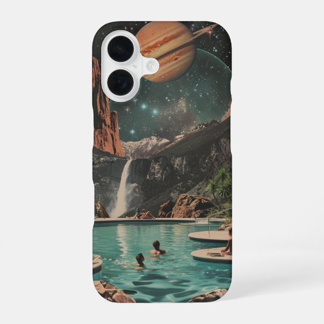 Funda Para iPhone 16 Paisaje de sueños cósmicos (Reverso )