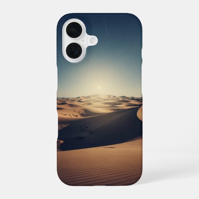 Funda Para iPhone 16 Paisaje Desértico Estelar Retro (Reverso )