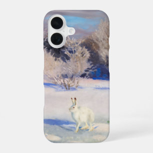 Funda Para iPhone 16 Paisaje invernal con una liebre blanca de B. Lilje