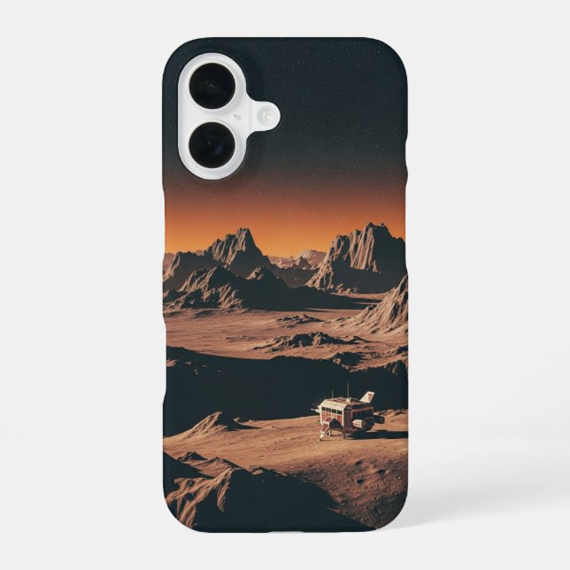 Funda Para iPhone 16 Paisaje Lunar Vintage (Reverso )