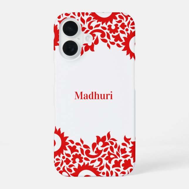 Funda Para iPhone 16 Paisley indio (Reverso )