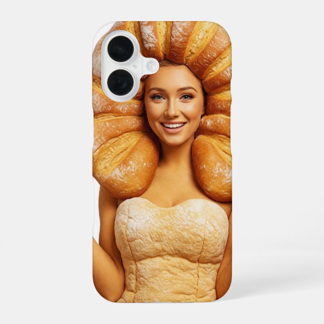 Funda Para iPhone 16 Pan Cabeza Modelo de Pan Alto Moda (Reverso )