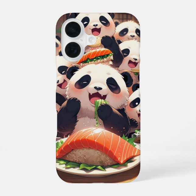 Funda Para iPhone 16 Panda Ataque de Merendar (Reverso )