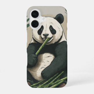 Funda Para iPhone 16 Panda: El arte de comer un funda de Bambú