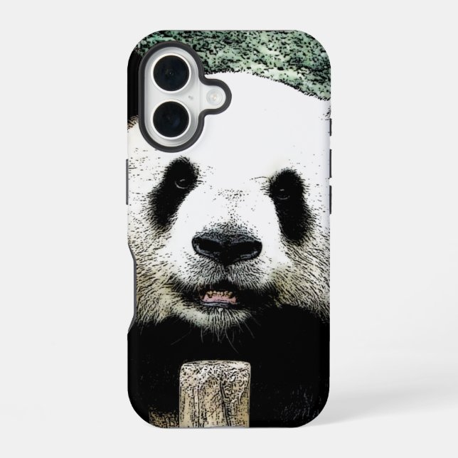 Funda Para iPhone 16 Panda Pop Art (Reverso )