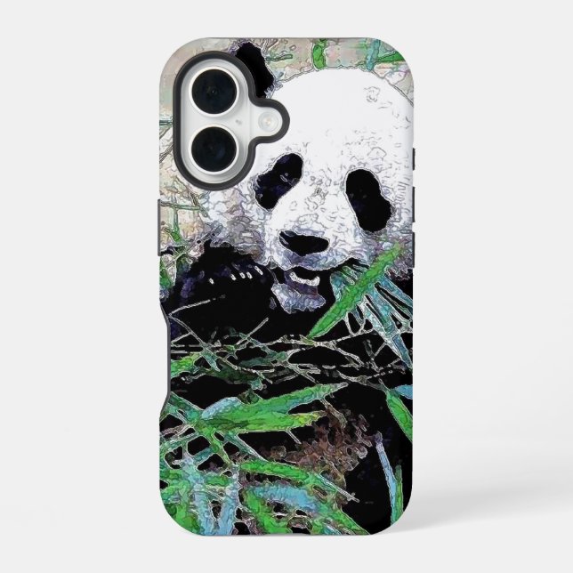 Funda Para iPhone 16 Panda Pop Art (Reverso )