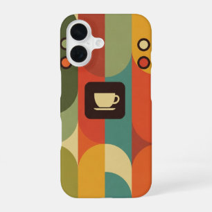 Funda Para iPhone 16 Panel de máquina de café retro
