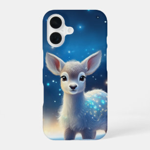 Funda Para iPhone 16 Panorama de renos de bebé Starry Snowy