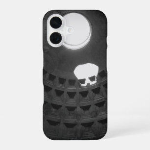 Funda Para iPhone 16 Panteón Cráneo Ligero Roma Italia Negro y Blanco