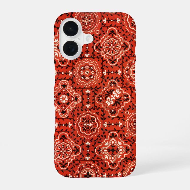 Funda Para iPhone 16 pañuelo rojo (Reverso )