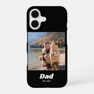 Funda Para iPhone 16 Papá Estableció Negrita Tipografía Blanca Foto