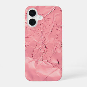 Funda Para iPhone 16 Papel de aluminio rosa
