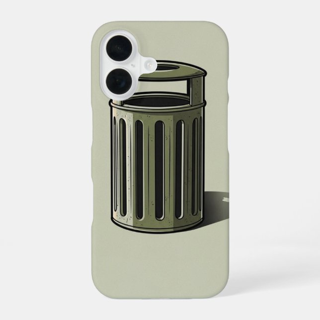 Funda Para iPhone 16 Papelera Retro Simple (Reverso )