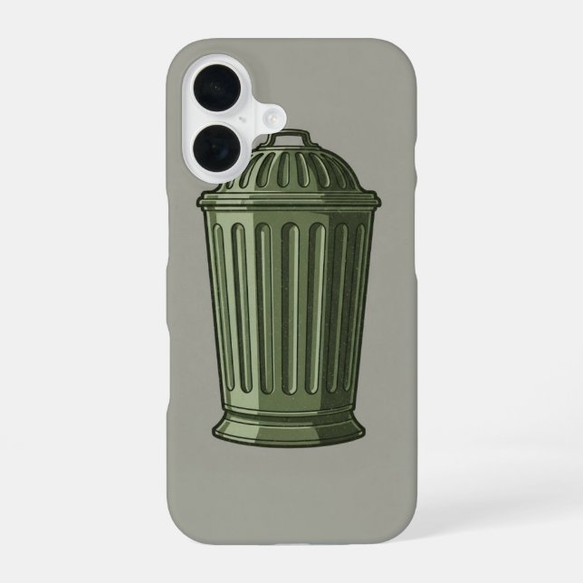 Funda Para iPhone 16 Papelera Retro Simple (Reverso )