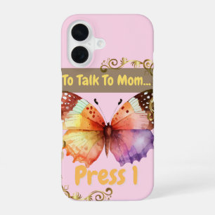 Funda Para iPhone 16 Para hablar con mamá, presione 1