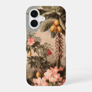 Funda Para iPhone 16 Paraíso tropical vintage con palmeras