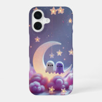 Pareja fantasma en el diseño de la luna