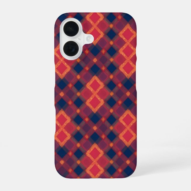 Funda Para iPhone 16 Passionate Tartan Plaid Phone Case (Reverso )