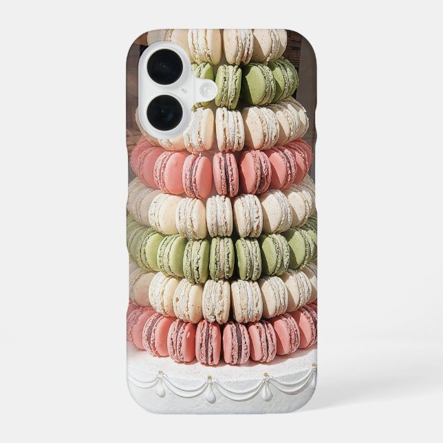 Funda Para iPhone 16 Pastel de Macarrones de Varias Capas (Reverso )