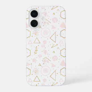 Funda Para iPhone 16 Pastel De Plástico De Floral Pastel Rosa