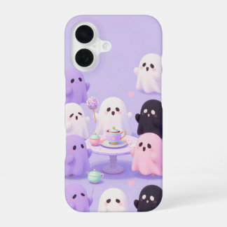 Funda Para iPhone 16 Pastel Ghost Tea Party Halloween Case