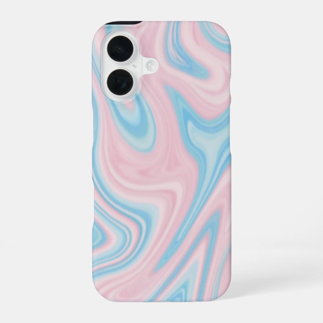 Funda Para iPhone 16 "Pastel Marble Swirl iPhone 16 Slim Fit Case - Sof (Reverso )