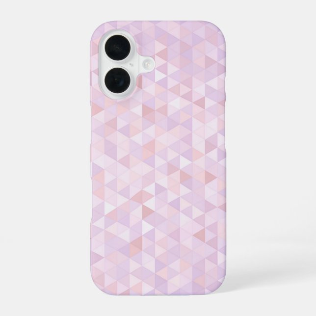 Funda Para iPhone 16 Pastel Pink Triangle Pattern (Reverso )