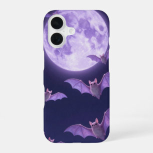 Funda Para iPhone 16 Pastel Purple Moon Bats Phone Case