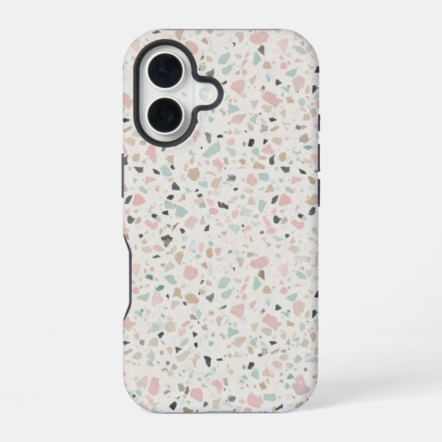 Funda Para iPhone 16 Pastel Terrazzo Speckle Pattern Case (Reverso )