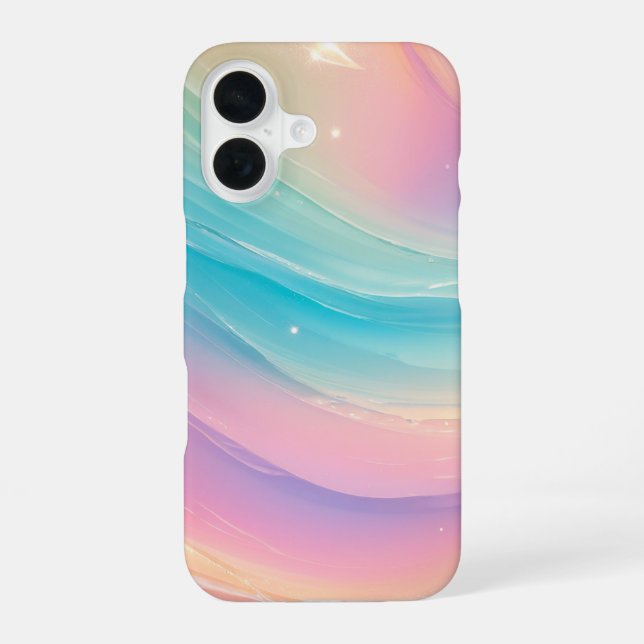 Funda Para iPhone 16 Pastel Wave - Dreamy Gradient Phone Case (Reverso )