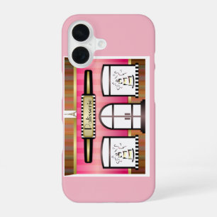 Funda Para iPhone 16 Pastelería Francesa Rosa París