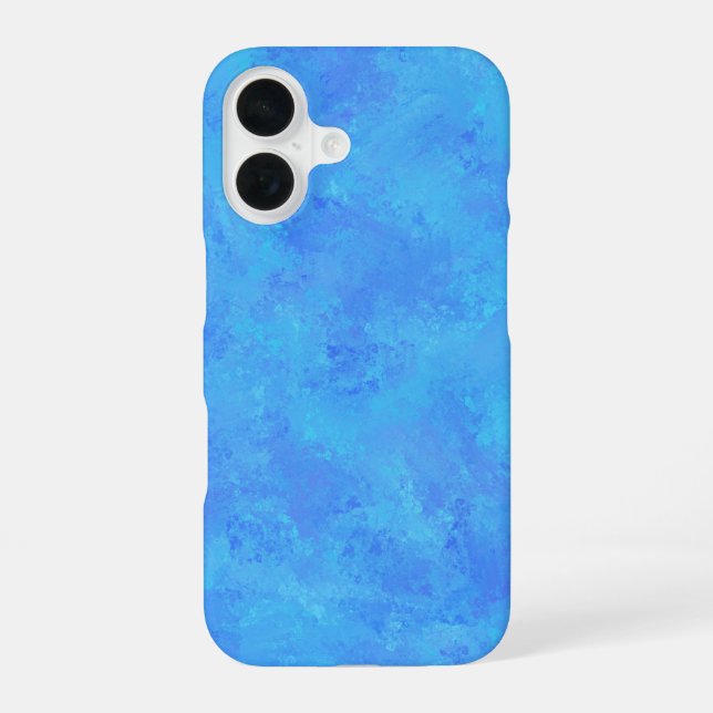 Funda Para iPhone 16 Patrón abstracto azul (Reverso )