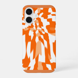 Funda Para iPhone 16 Patrón abstracto de rayas de tigre naranja de Safa
