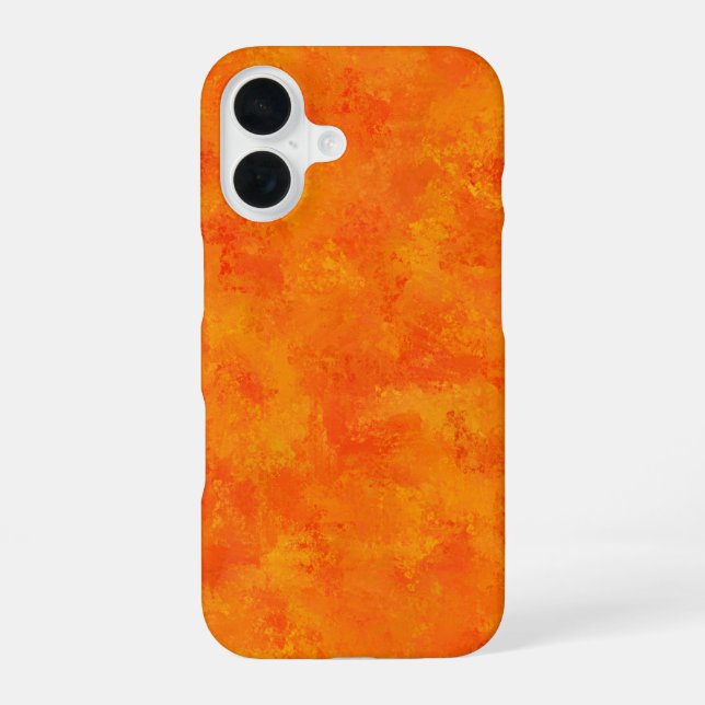 Funda Para iPhone 16 Patrón abstracto naranja (Reverso )